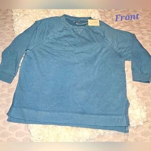 NWT Universal Thread Women's Pullover Cozy Sweatshirt Light Blue Size 2XL